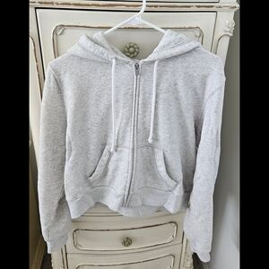 Hollister Heather Gray Fleece Jacket
